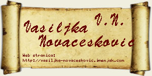 Vasiljka Novačesković vizit kartica